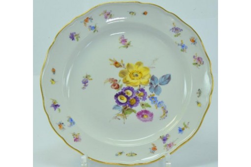 Kuchen Teller original Marke MEISSEN Porzellan Insekten Blüten 1. Wahl  21,5 cm