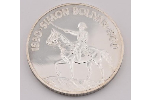 Münze 20 Balboas 1980 Panama Simon Bolivar 500er Silber silver 1000 Stück Aufl.