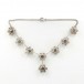 Collier Kette mit Blüten in aus 800 Silber Necklace filigran Damen Silver Antik