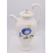 Große Kaffeekanne 1,25 ltr. Blumenmuster original Meissen Porzellan Schwanenhals