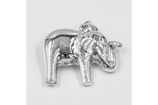 Anhänger aus 925er Silber Sterling Elefant für Kette Tier Figur Charm