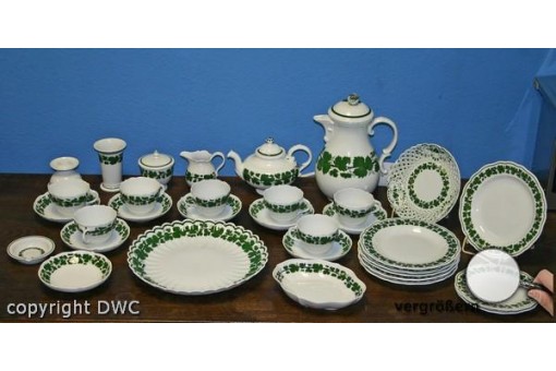 Meissen Kaffee Teeservice Service original Meissen Porzellan Weinlaub 