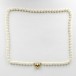 Kette mit Perlen Perlenkette mit Schließe in 14 Kt. 585 Gold Herz 60 cm
