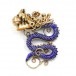 Anhänger Drache emailliert in Silber vergoldet dragon pendant Emaille