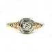 Ring mit Altschliffdiamant Solitär antik 0,20 ct. in 14 Kt. 585 er Gold Gr. 51,5
