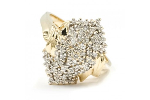 Ring mit Brillanten Diamanten Diamond 1,0 ct. in 14 Kt. 585 er Gold 66 top!
