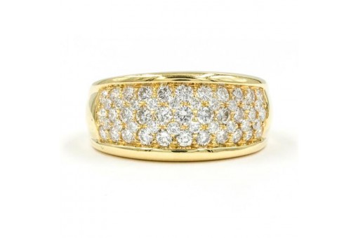 Ring mit Brillanten Diamanten 1,2 ct. in 18 Kt. 750 Gold Damen 53 Edel