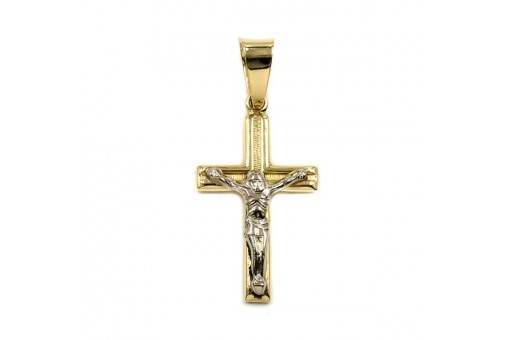 Goldkreuz Kreuz mit Korpus in 585 14Kt Gold Glauben Christus für Kette