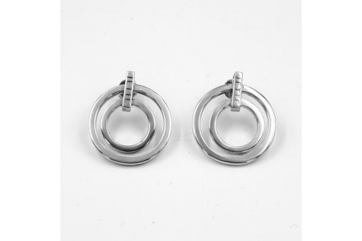 Ohrringe Ohrstecker in aus 925 Silber Sterling Silver Damen Creolen