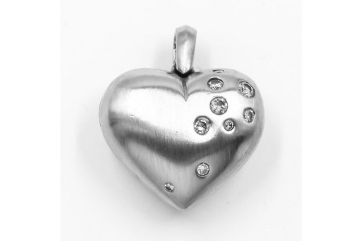 Anhänger Herz mit 10 Brillanten Diamanten 0,35 ct. in 950 Platin