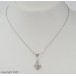 Hals Kette Collier mit Brillant Brillanten aus 585 er Weiss Gold Damen