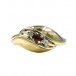 Ring mit Rubin und 2 Diamanten 0,04 ct. in 8 Kt. 333 Gold 53 edel!