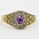 Ring mit Amethyst Zirkonia in aus 14 Kt 585 er Gold Grösse 55 Edel!