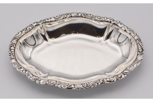 Anbietschale Silberschälchen antik in 925 Sterlingsilber silver bowl 15,8 cm