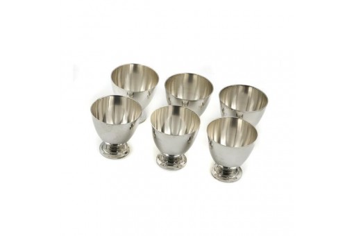 6 Silberbecher Trinkbecher Sherry silver mug Kelchform in 925 Sterling Silber