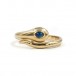 Ring in 9 Kt 375 er Gold mit Safir Saphir Solitär Safire Saphire Safiren 53 top