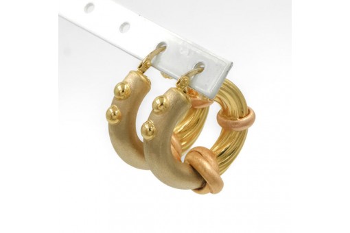 1 Paar Ohrringe Ohrhänger Kreolen in 18 Kt. 750 Gold earrings