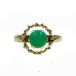 Ring mit Chrysopras Stein in 14 Kt. 585 Gold Gelbgold Gr. 57