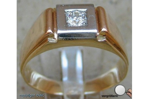 Ring mit Diamant Brillant Solitär Diamanten Brillanten in 14 Kt 585 er Gold 63