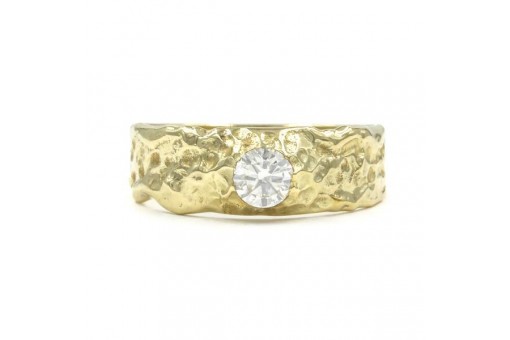 Ring mit Brillantsolitär 0,50 ct.Diamond  in 14 Kt. 585 er Gold 60 Edel!