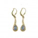 1 Paar Ohrringe Ohrhänger mit Blautopas 8 Kt. 333 Gold earrings Damen