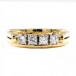 Ring mit 4 Brillanten Diamanten 0,36 ct. in 14 Kt. 585 Gold Grösse 55 RAR!