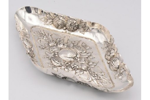 Anbietschale Silberschale antik in 800 silver bowl Jugendstil 24,5 cm