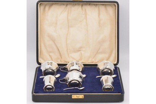 Menage Gewürzset Chester 1941 in 925 Silber in originaler Box 10- teilig