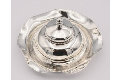 Tintenfass England Birmingham antik 1904 in 925 Silber Inkwell