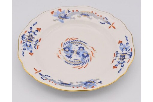 Teller original Meissen Porzellan reicher blauer Drache rote Punkte 16,5 cm