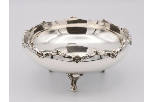Silberschale Anbietschale in 925 Silber silver bowl 3 Füße antik