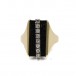 Ring CHRISTIAN BAUER mit 8 Brillanten & Onyx 0,32 ct. in 14 Kt. 585 Gold Gr. 52