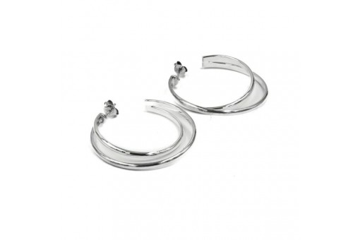 Creolen Ohrringe Ohrstecker in aus 925 Silber Sterling Silver Damen 