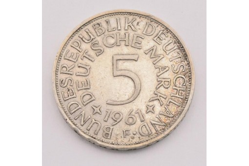 Münze Silber 5 Mark Silberadler BRD 1961 F Jäger 387  16881