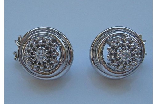 Brillantohrclips Ohrstecker Ohrringe Brillanten diamonds earrings 18 Kt 750 
