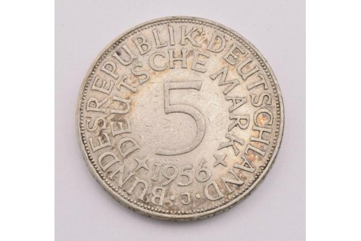 Münze Silber 5 Mark Silberadler BRD 1956 J Jäger 387  16890