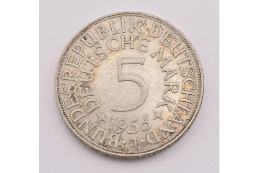 Münze Silber 5 Mark Silberadler BRD 1956 J Jäger 387  16890