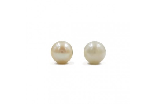 1 Paar Ohrringe Ohrstecker mit Perlen in 14 Kt 585 Gold earrings