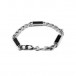 Armband in 835 Silber Silver Brecelet mit Onyx Panzer Design Länge 18 cm top!