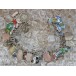 Bettelarmband Silber Armband 800 Silber Anhänger Städte Symbole Email antik