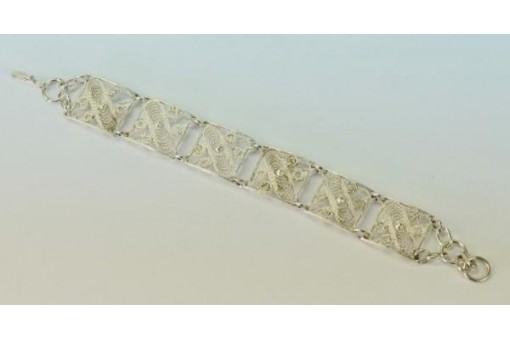 Armband Bracelet aus 800 er Silber Antik Damen Länge 16 cm fein