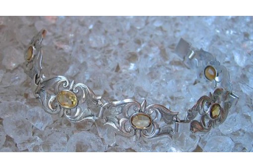 Topasarmband mit Topasen in aus 900 er Silber antik Jugendstil silver bracelet