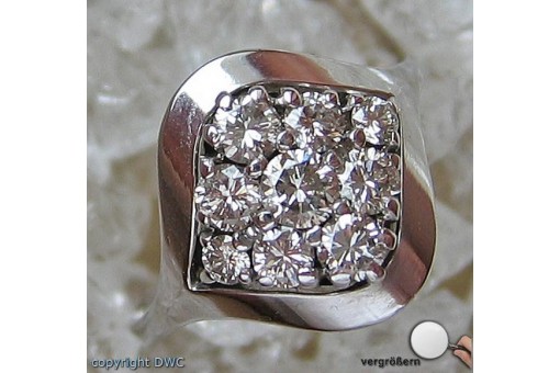 Ring mit Diamant Brillant in Weiss 585 er Gold 14 Kt. Brillanten Ringe 58 top!