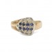 Ring mit Diamanten Altschliff und Saphire in 750 18Kt Gold Antik Damen Gr.52