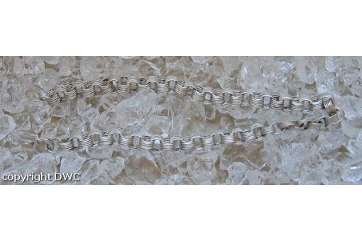 Silberarmband Armband in aus 835 Silber Länge 21 cm Armkettchen fein