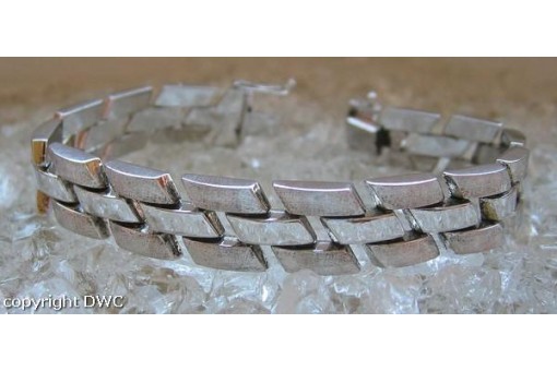 Silberarmband Armband mit Kastenschloss in aus 835 Silber Länge 18,3 cm 