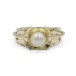 Ring mit Perle Perl Damen in 14 Kt. 585 Gold pearlring Gr. 58