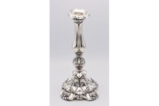 Kerzenleuchter Kerzenhalter Kandelaber 1 flammig antik in 13 Lot Silber H: 24 cm
