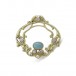 Brosche mit Opal Perle und Brillanten 0,30 ct. in 14 Kt. 585 Gold brooch