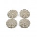 4 Silberknöpfe Schneeflocke Trachtenknöpfe antik silver buttons 27 mm